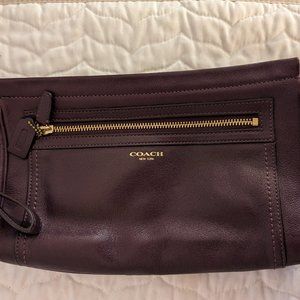 Coach leather clutch bag